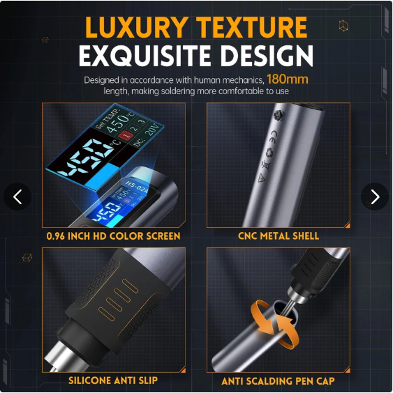 FNIRSI 出品的带便携式焊接工具箱的电烙铁