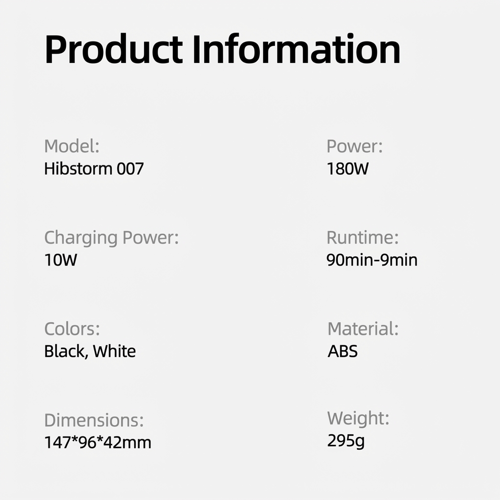 Hibstorm 007 Turbo Handheld Fan - 130000RPM Brushless Motor | Portable Rechargeable Dust Blower for Cleaning, Cooling & Outdoor Use